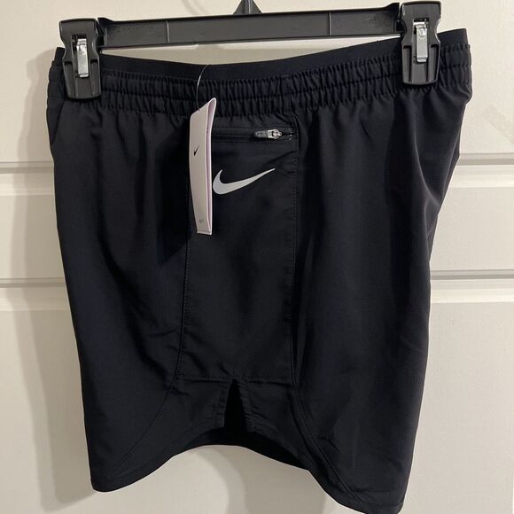 NWT Nike XS Black Dri Fit Size Women's Running Shorts w Lining‎ CZ9576-010 - Picture 1 of 3